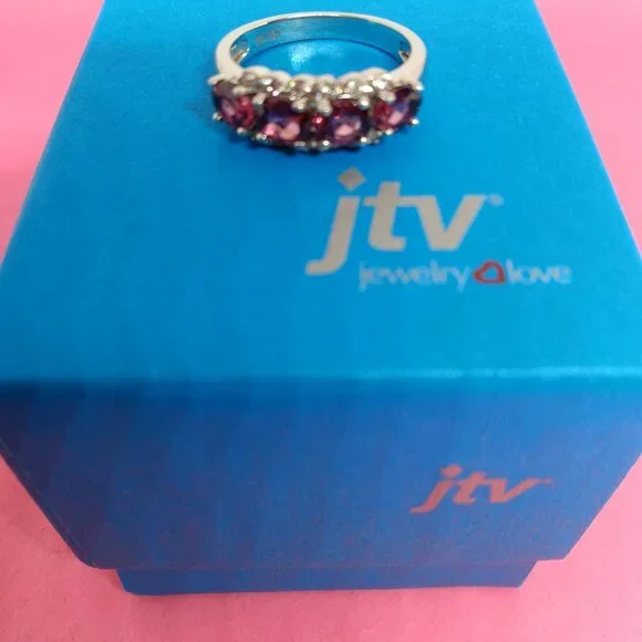 Blush Pink garnet ring size 6 - Picture 8 of 8